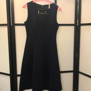 Blue scuba material dress